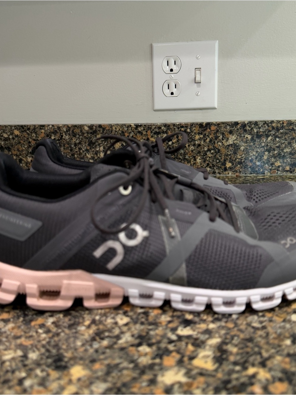 On Running Women's Athletic Shoes in Charcoal and Blush size 9